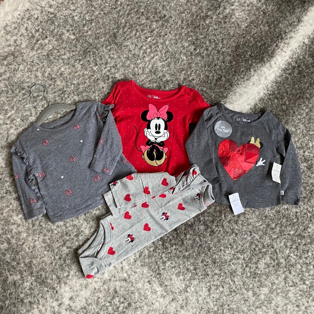 Minnie Mouse 12-18M Lot NTW & EUC! GAP Baby Girl